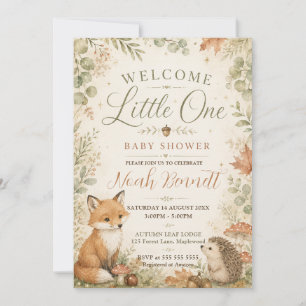 Willkommen Kleines Wald-Baby-Shower Einladung