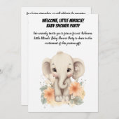 Willkommen, kleines Wunder! - Babydusche Party Einladung (Vorne/Hinten)