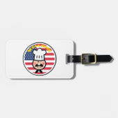 Willkommen Koch mit amerikanischer Flagge Gepäckanhänger (Vorderseite horizontal)