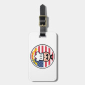 Willkommen Koch mit amerikanischer Flagge Gepäckanhänger (Vorderseite vertikal)