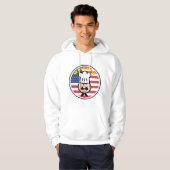 Willkommen Koch mit amerikanischer Flagge Hoodie (Vorne ganz)