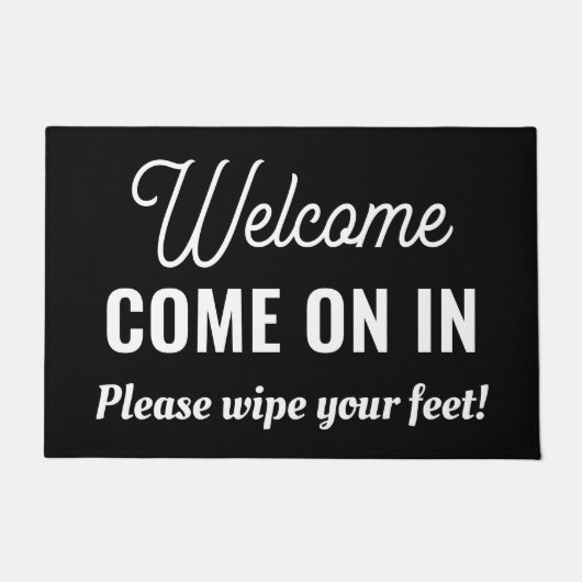 Willkommen kommen in Custom Outdoor Rug Fußmatte (Vorderseite)