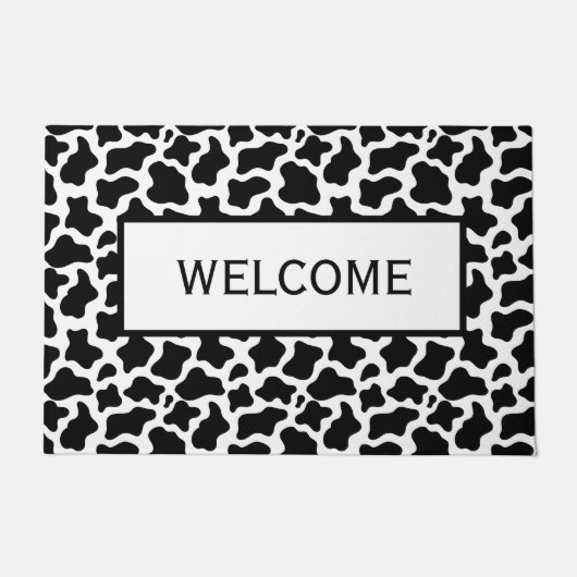 Willkommen Kuh Doormat Fußmatte (Vorderseite)