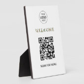 Willkommen Kundenspezifischer QR-Code Logo Moderne Fotoplatte (Seite)