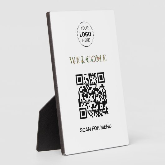 Willkommen Kundenspezifischer QR-Code Logo Moderne Fotoplatte (Seite)