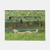 Willkommen Labrador Retriever Schwimmen Fußmatte (Vorderseite)