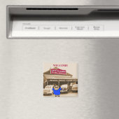 Willkommen Lady im Coffee Shop Magnet (In Situ (Geschirrspüler))