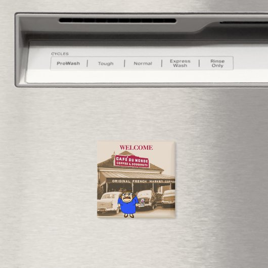 Willkommen Lady im Coffee Shop Magnet (In Situ (Geschirrspüler))