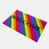 Willkommen LGBT Colors Doormat Fußmatte (Schrägansicht)
