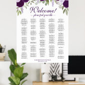 Willkommen! Lila Rose Alphabetisierungstabelle Poster (Heimbüro)