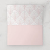 Willkommen Little Lady Blush Pink Peony Napkins Platzkarte (Innenseite Aufgefaltet)
