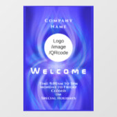 Willkommen-Logo Fensteraufkleber (Blatt)