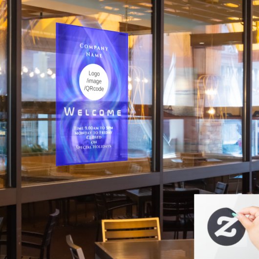 Willkommen-Logo Fensteraufkleber (Restaurantfenster)