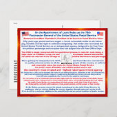 Willkommen Louis DeJoy im USPS#2 Postkarte (Vorne/Hinten)