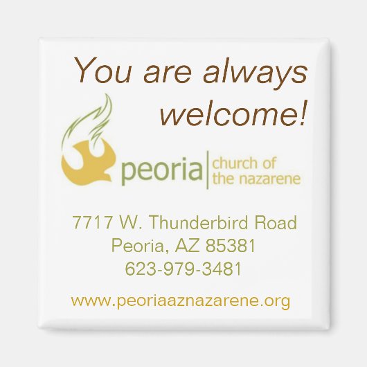 Willkommen-Magnet Magnet (Vorne)