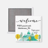 Willkommen Magnet Urlaub Vermietung WLAN-Kennwort (Vorderseite/Rückseite)