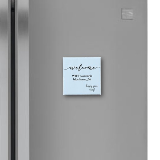 Willkommen Magnet Urlaub Vermietung WLAN-Kennwort