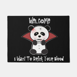 Willkommen Mat Panda Bear Vampire Fußmatte