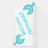 Willkommen Mermaids! Mermaid Party Banner (Vertikal)