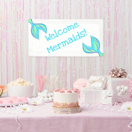 Willkommen Mermaids! Mermaid Party Banner (Party)