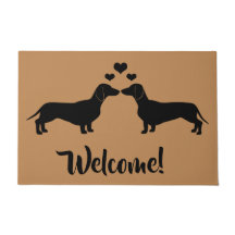 Willkommen mit Dackeln und Herzen