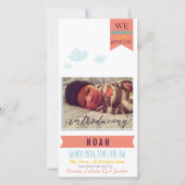 Willkommen mit großer Freude!* Geburtsankündigung Ankündigung (Vorderseite)