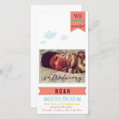 Willkommen mit großer Freude!* Geburtsankündigung Ankündigung (Vorne/Hinten)