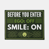 Willkommen mit natürlichem Charme - positive Botsc Fußmatte (Vorderseite)