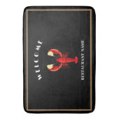 Willkommen Modern Fisch Hummer Limoner Name Badematte (Vorderseite Vertikal)