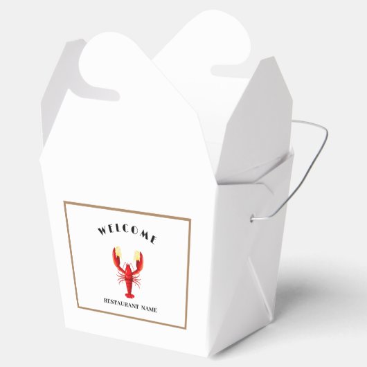 Willkommen Modern Fisch Hummer Limoner Name Geschenkschachtel (Geöffnet)