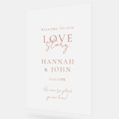 Willkommen! Modern, kalligrafisch, Hochzeit Acrylschild (Winkel)