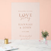 Willkommen! Modern, kalligrafisch, Hochzeit Acrylschild (Hochzeit)