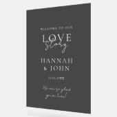 Willkommen! Modern, kalligrafisch, Hochzeit Acrylschild (Winkel)