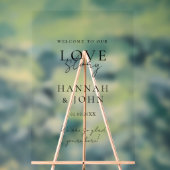 Willkommen! Modern, kalligrafisch, Hochzeit Acrylschild (Neutral)