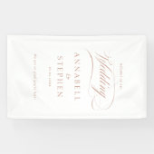 Willkommen! Modern, kalligrafisch, Hochzeit Banner (Horizontal)