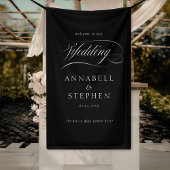 Willkommen! Modern, kalligrafisch, Hochzeit Banner