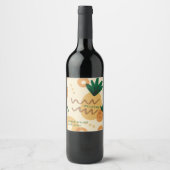 Willkommen | Moderne Ananas | Mietwohnung Weinetikett (Vorderseite)