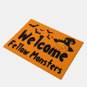Willkommen Monsters Jack O'Lantern Fußmatte (Schrägansicht)