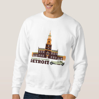 Willkommen nach Detroit. Michigan - Farblogo Sweatshirt