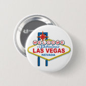 Willkommen nach fabelhaftes Las Vegas Button (Vorne & Hinten)