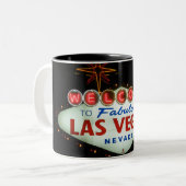 Willkommen nach fabelhaftes Las Vegas - Nevada Zweifarbige Tasse (Vorderseite Links)