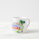 Willkommen nach Las Vegas Espressotasse (Vorderseite Rechts)