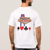 Willkommen nach Las Vegas mit Karten-Anzugs-T - T-Shirt (Rückseite)