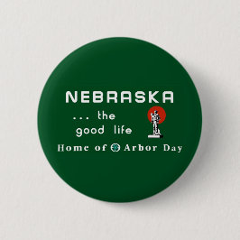 Willkommen nach Nebraska - USA Verkehrsschild Button