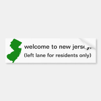 Willkommen nach New-Jersey Autoaufkleber