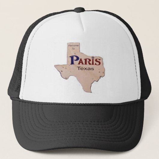 Willkommen nach Paris, Texas Truckerkappe (Vorderseite)