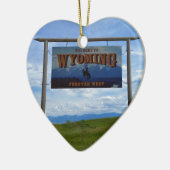 Willkommen nach Wyoming Keramik Ornament (Links)