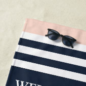 Willkommen Name des Schiffes an Bord - Personalisi Strandtuch (Beispiel)
