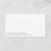 Willkommen | natürliche Textur Visitenkarte (Rückseite)