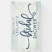 Willkommen Nautic Ocean Watercolor Brautparty Banner (Vertikal)